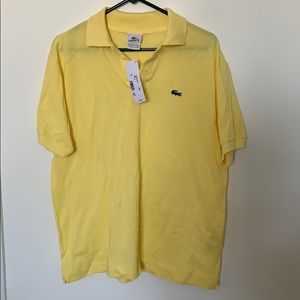 Size M Yellow Lacoste Polo NWT